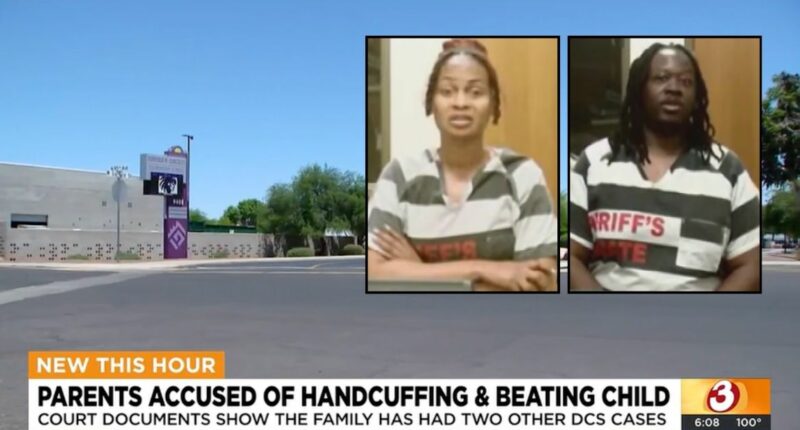 Boy handcuffed, beaten with stick by mom and stepdad: Cops
