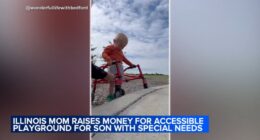 Boy with Schwartz Jampel Syndrome, known online as @Wonderfullifewithbedford raises money for accessible playground in Kankakee