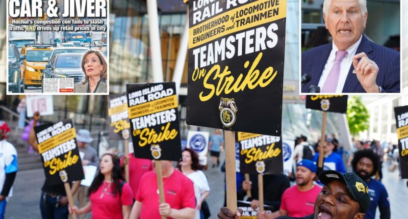 Bruce Blakeman calls on Hochul to suspend congestion pricing toll during LIRR strike