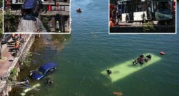 Bus sinks in River Seine after trainee driver crashes