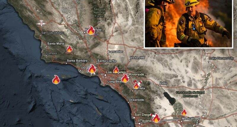 California wildfires rage with 22K acres scorched, minimal containment