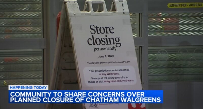 Chicago community leaders to speak out ahead of Chatham Walgreens pharmacy store closure next month