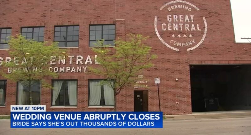 Chicago couple trying to get deposit back for wedding venue after Great Central Brewing Company in West Town closes suddenly