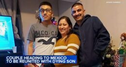 Couple once detained by ICE, 18-year-old Chicago-born son Kevin Gonzalez with terminal stage 4 colon cancer reunite in Mexico