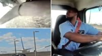 Crazy video captures moment plane landing at Newark strikes bakery truck