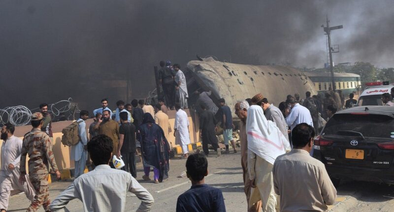 Deadly suicide blast rips through Pakistan train route, killing at least 23