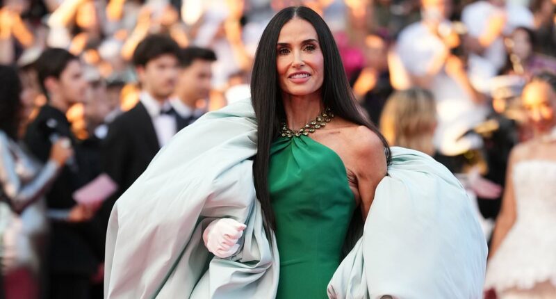 Demi Moore turns heads in a bizarre look at Cannes Closing ceremony