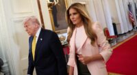 Donald Trump woos military mothers with shiny grin next to Melania