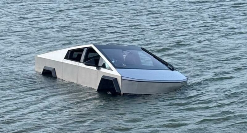 Driver plows Cybertruck into Texas lake in botch attempt to use 'Wade Mode'