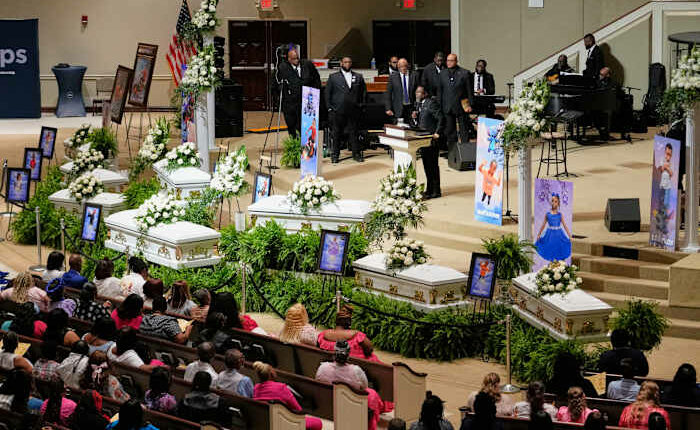 Eight children killed in Louisiana mass shooting remembered at funeral