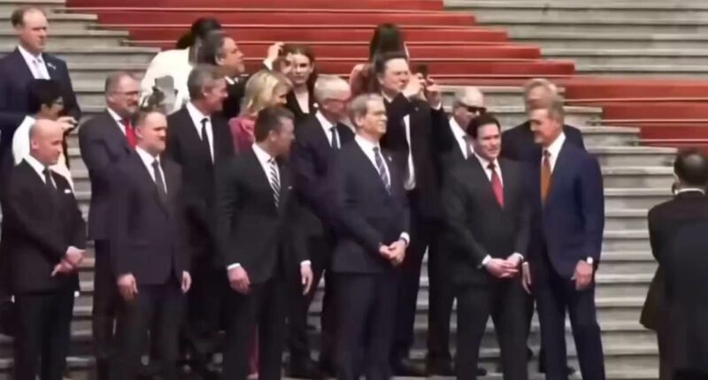 Elon Musk becomes instant viral hit in China after taking 360-degree tourist photo while posing with fellow tech billionaires during Trump state visit