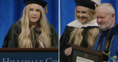 Erika Kirk recalls Charlie Kirk during Hillsdale graduation speech