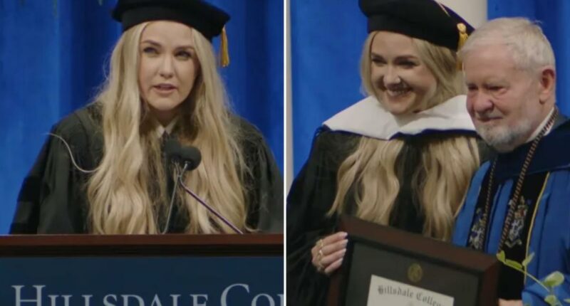 Erika Kirk recalls Charlie Kirk during Hillsdale graduation speech