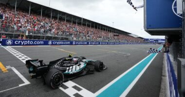F1 Miami Grand Prix: 19-year-old Mercedes driver Kimi Antonelli of Italy wins Miami Grand Prix for his 3rd straight F1 victory