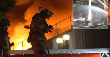 Fire breaks out in downtown LA, 100 firefighters at the scene
