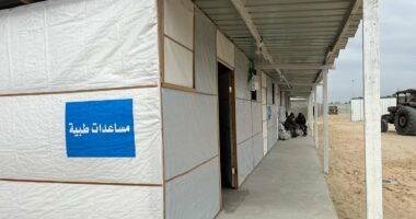 First British field hospital opens in Gaza to treat patients for conditions ranging from minor illnesses to bullet wounds