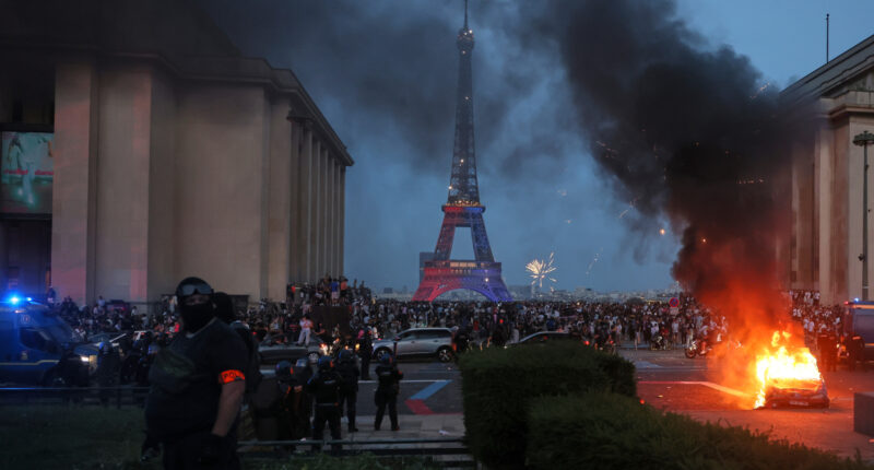 French capital hosts Paris Saint-Germain parade after clashes marred Champions League win