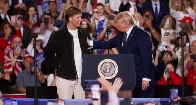 Giants' Abdul Carter criticizes Jaxson Dart's inclusion at Trump rally: 'What we doing?'