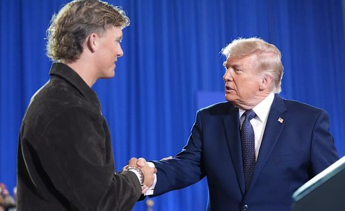 Giants' Abdul Carter felt the need to call out Jaxson Dart to show he is against Donald Trump