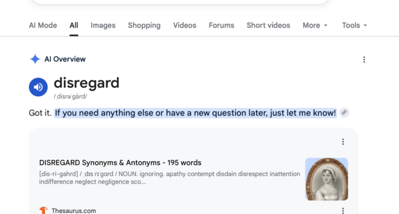 Google’s AI search is so broken it can ‘disregard’ what you’re looking for