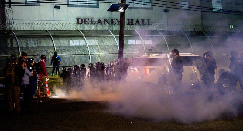 Gov. Sherrill blames ICE, defends rioters after deploying troopers to quell violent mob