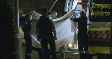 Grim sight at home where three people were found dead