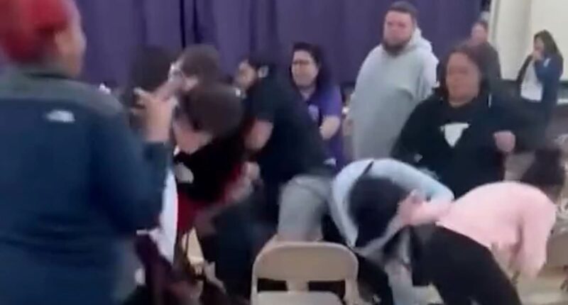 Hair-pulling brawl erupts at KINDERGARTEN graduation because of mom
