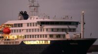 Hantavirus-stricken cruise ship arrives at Tenerife in Spain's Canary Islands