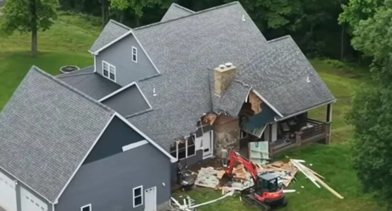 Home wrecker accused of tearing down house while his family was inside