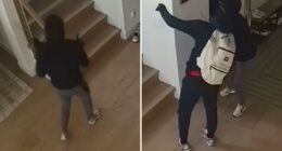 Horrifying surveillance video shows armed burglars attacking homeowner inside his house