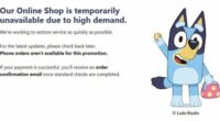 The Australia Post online store has crashed, hours after the new $2 Bluey coins were released.