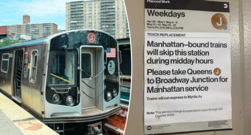 J train skips Brooklyn stops, sparking commute chaos