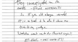 Jeffrey Epstein's purported suicide note.