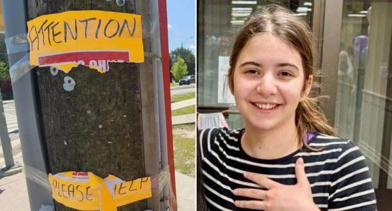 Jewish family's horror as posters of missing daughter, 14, ripped down