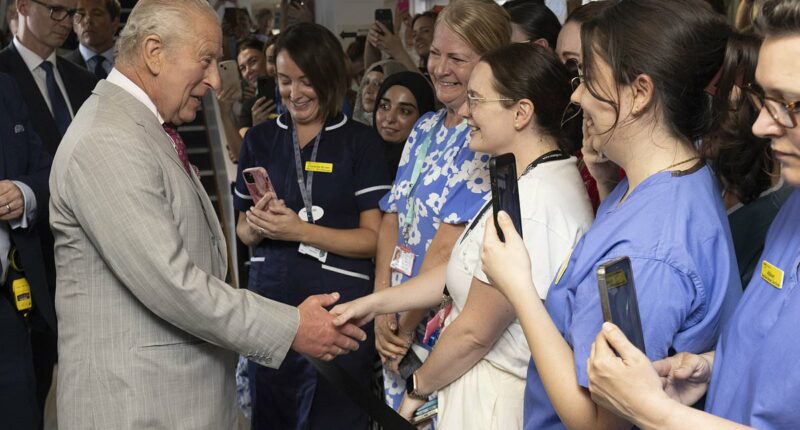 King Charles chats to cancer patients