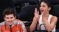 Kylie Jenner and Timothee Chalamet share a sweet kiss at Knicks game