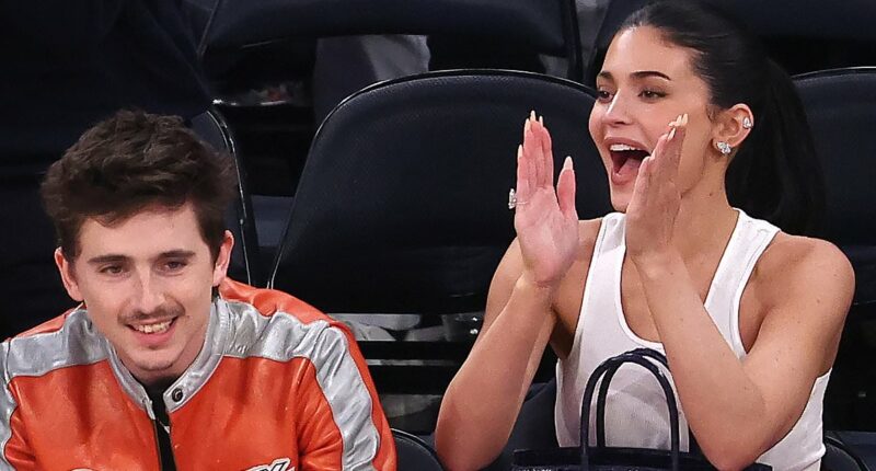 Kylie Jenner and Timothee Chalamet share a sweet kiss at Knicks game