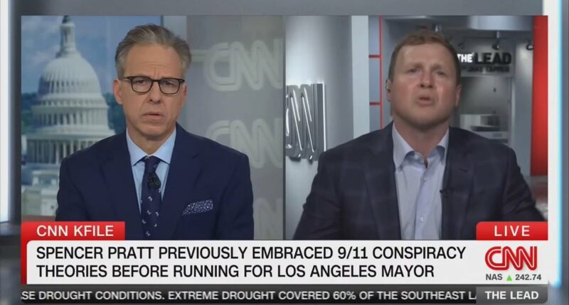 LA mayoral hopeful Spencer Pratt confronted by CNN star Jake Tapper about whether he still thinks 9/11 was an 'inside job'