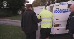 Detectives revealed the investigation began after police uncovered an Australian network of more than 700 alleged offenders sharing child abuse material.