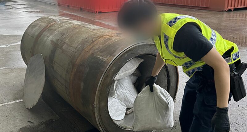 Major drugs haul found hidden inside machinery at Australian port