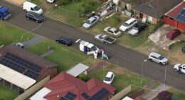 Police remain on scene this morning as they attempt to map out an "extensive" crime scene.
