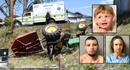 Man driving tractor with son, 3, traps boy underneath: Cops