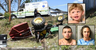 Man driving tractor with son, 3, traps boy underneath: Cops