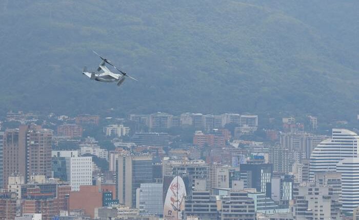 Marines conduct a rapid response exercise at the US Embassy in Venezuela's capital