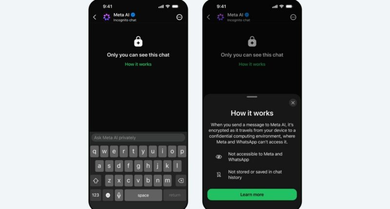 Mark Zuckerberg announces ‘completely private’ encrypted Meta AI chat