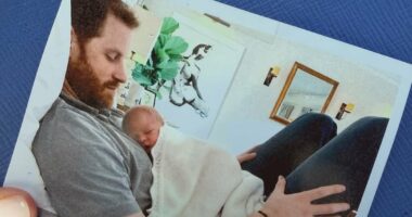 Meghan shares unseen photo of Archie asleep on Harry's chest as a baby