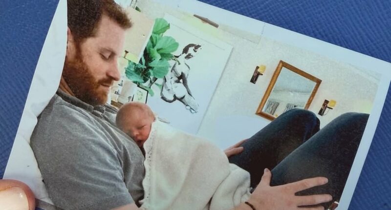 Meghan shares unseen photo of Archie asleep on Harry's chest as a baby