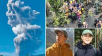 Missing hikers found dead and holding each other after volcano erupts