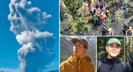 Missing hikers found dead and holding each other after volcano erupts