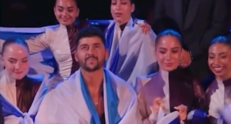 Moment Israel's Eurovision entry is loudly BOOED during Grand Final when massive audience vote put him top of the leader board